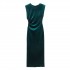 Women's new fashion temperament velvet fabric pleated design long dress retro sleeveless dress female Vestidos